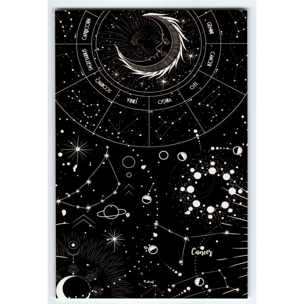 4x6 Glossy Zodiac Constellations Moon Phase Astrology Art Print Photo